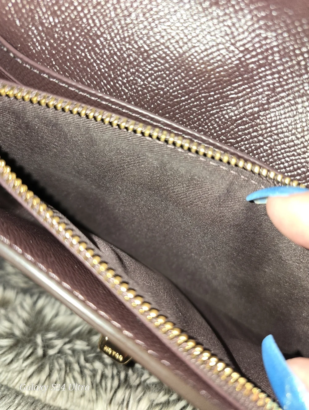 Coach Metallic Purple Crossbody Bag Euc - Picture 5 of 6